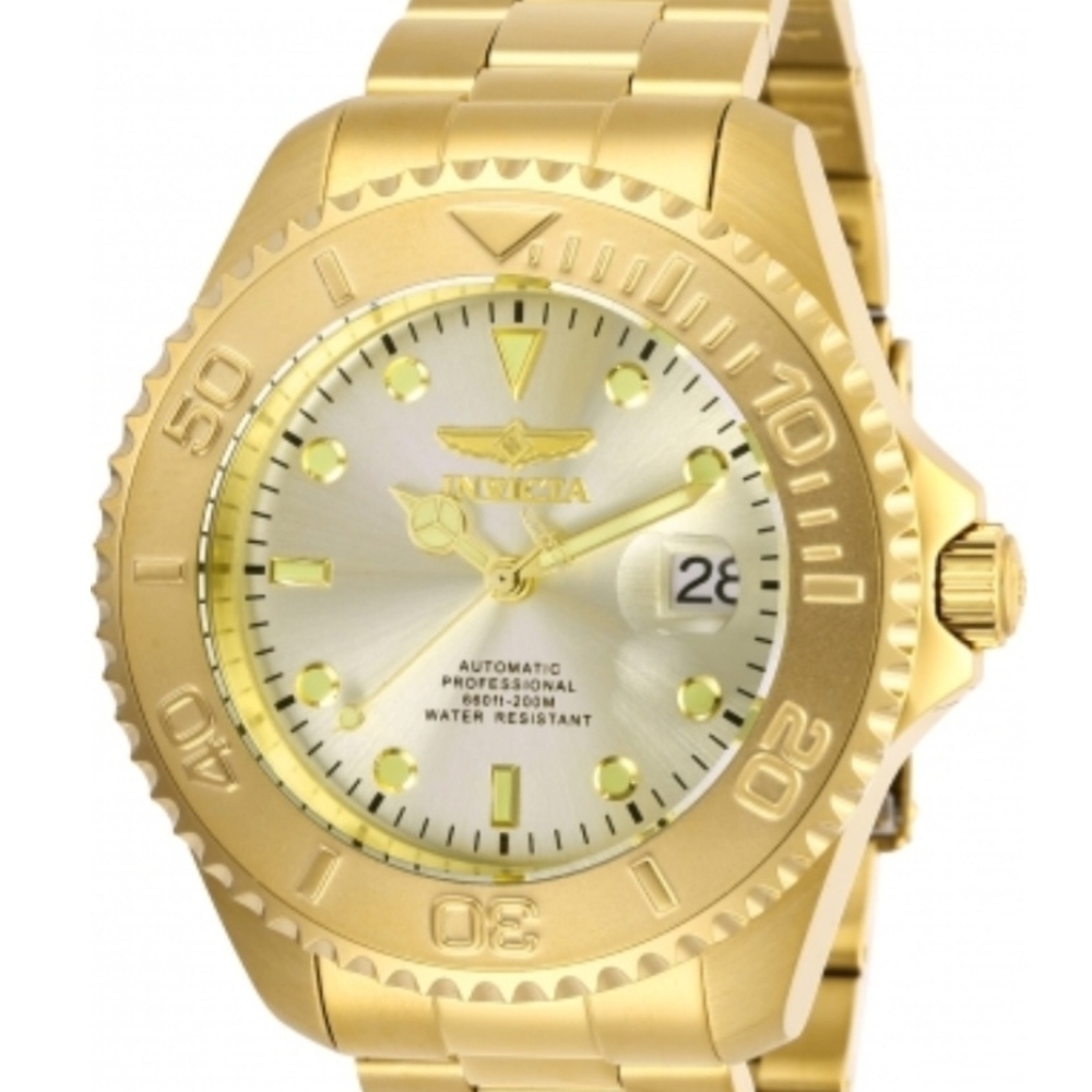INVICTA 47MM  GOLD-TONE AUTOMATIC PRO DIVER
